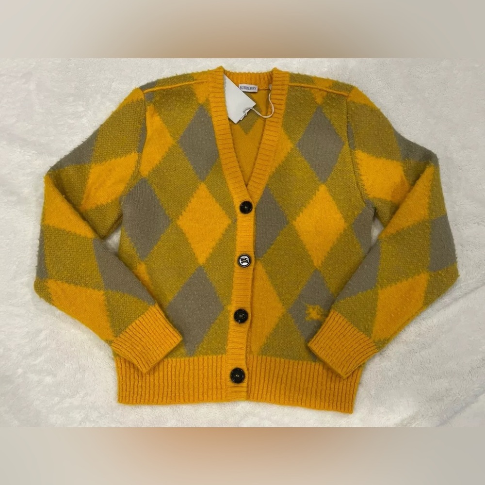 BurberryArgyle patterned-jacquard wool cardigan